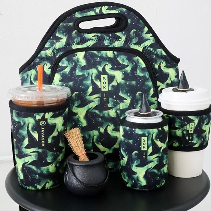 Sok It JavaSok Iced Coffee & Cold Soda Insulated Neoprene Cup Sleeve (Born to Fly, Medium: 22-28oz)