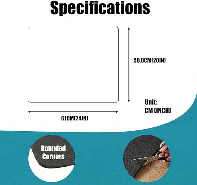 Customizable Dish Drying Mat: 24"Lx20"W Trimmable Quick Dry Pad - Non-Slip Absorbent Heavy Duty Microfiber Drip Catcher & Counter Protector for Kitchen Sink & Bathroom Counter Tray