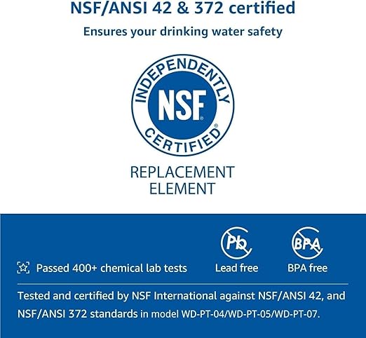 [Original] Waterdrop PF-01A Water Filter Replacement for Waterdrop Pitcher Filtration System, Reduces Lead, PFAS, PFOA/PFOS, Chlorine, Last Up to 3 Months or 200 Gallons, 6 Pack