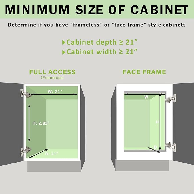 AHNR Heavy Duty Slide Out Cabinet Organizer - Pull Out Shelves, Storage for Kitchen Cabinets, 20'W*21'D