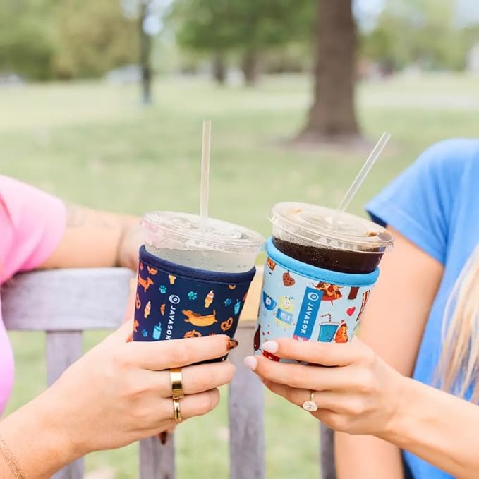 Sok It JavaSok Iced Coffee & Cold Soda Insulated Neoprene Cup Sleeve (Hot Dawgs, Medium: 22-28oz)