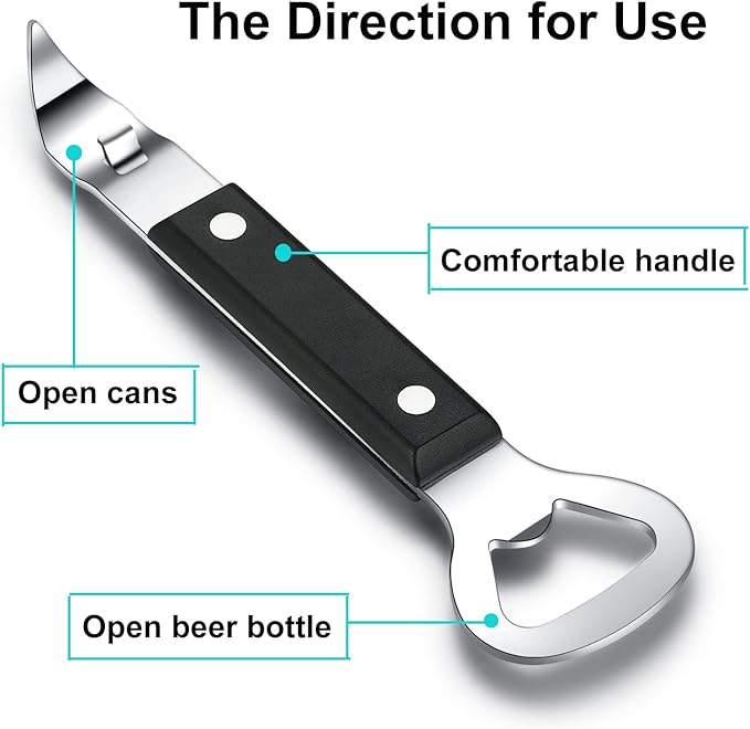 HANCELANT Can Punch Bottle Opener, Manual Stainless Steel Can Opener 3 Pack