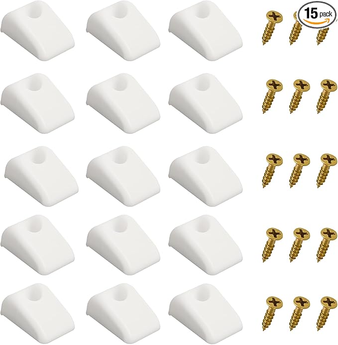 15 Pcs Plastic Cabinet Drawer Bumpers, Drawers Slide Spacers, Hardware Furniture Drawer Slide Bumper for Roll Out Shelves, Pull Out Shelf for Pantry, Cabinets Sliding Door Hardware