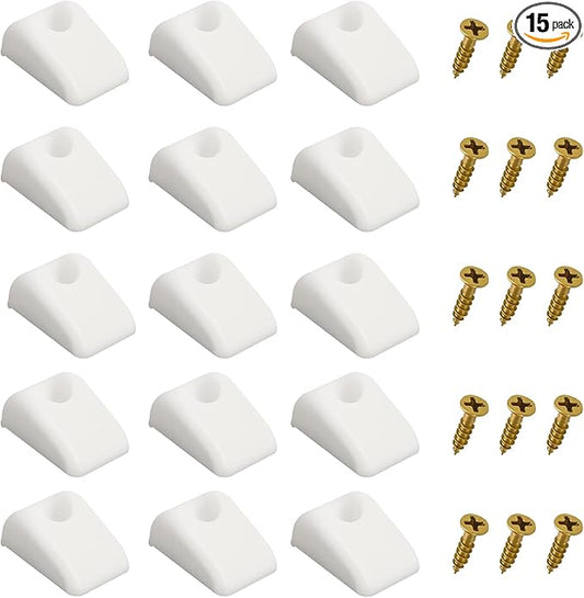 15 Pcs Plastic Cabinet Drawer Bumpers, Drawers Slide Spacers, Hardware Furniture Drawer Slide Bumper for Roll Out Shelves, Pull Out Shelf for Pantry, Cabinets Sliding Door Hardware