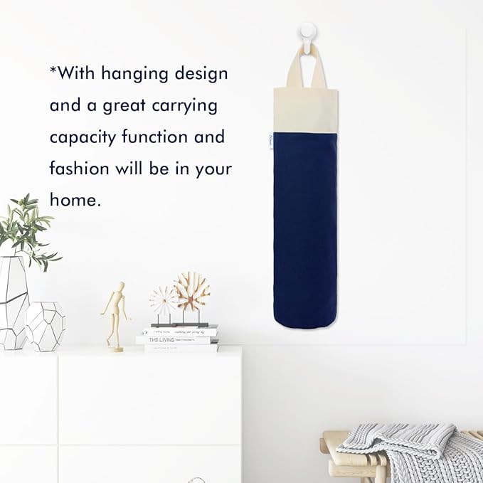 Plastic Bag Holder, Wall Mount Grocery Bag Holder for Plastic Bags Storage, Cotton Shopping Garbage Sack Organizer, Large Trash Bag Dispenser for Home Kitchen Decor