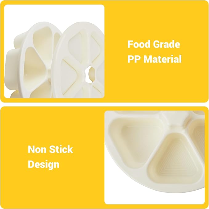 Onigiri Mold Triangle Rice Mold Large Onigiri Maker for Making and Storing Sushi, White