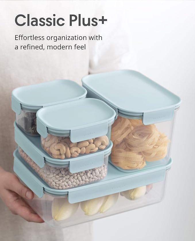 LocknLock Classic-Plus Plastic Food Storage Container | Airtight Plastic Food Storage Containers with Lids | BPA Free Stackable Food Storage for Meal Prep, Leakproof, Freezer & Dishwasher Safe, 2.75L