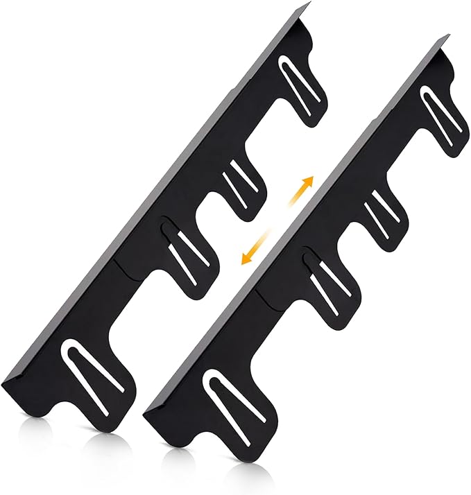 Stove Gap Covers Stainless Steel, Retractable Stove & Counter Gap Filler (13.8''–27.5''), Width 1'', Heat Resistant Metal Guard Between Stove and Countertop, Black