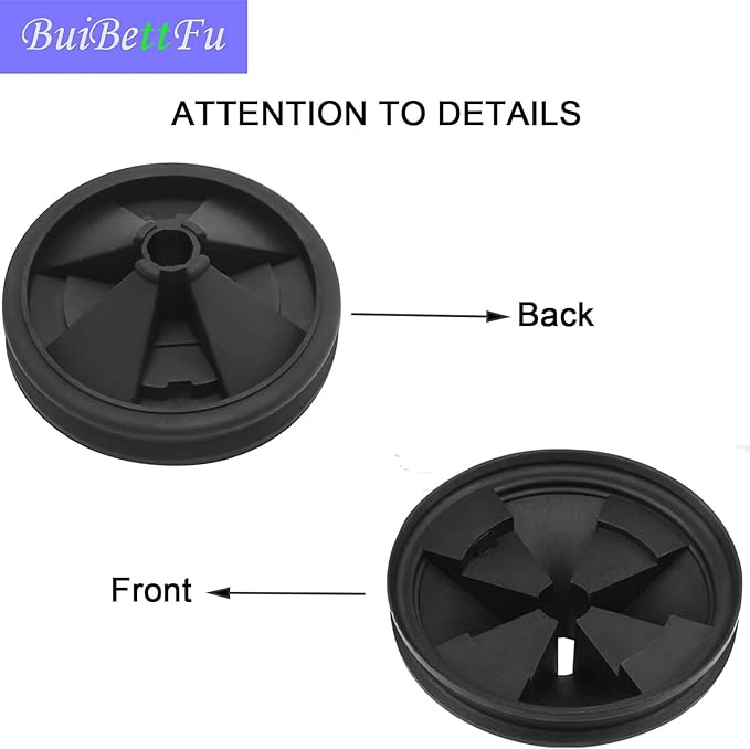 2 Pcs 3 3/8" Garbage Disposal Splash Guards Sink Baffle Drain Cover QCB-AM Replacement for InSinkErator Evolution Series, Removable Quiet Collar Drain Plugs Garbage Disposer Accessories