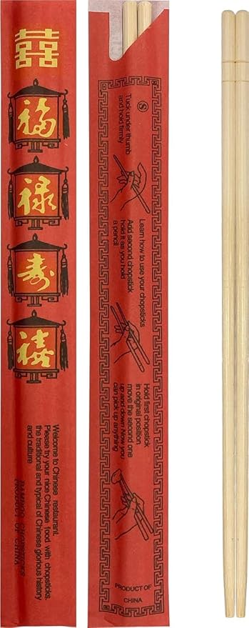 52USA Disposable Bamboo Chopsticks (200 Sets), 9" Individually Wrapped Wooden Chopsticks Bulk, Eco-Friendly, Smooth & Splinter-Free, Perfect for Sushi, Noodles, Asian Cuisine, Takeout & Parties