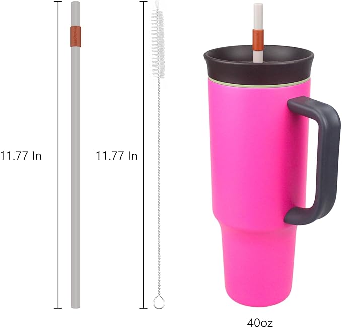 Replacement Straws for Owala 40oz Tumbler, with 1 Brush,6 Pack (6 Colours)