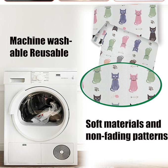 Cat Plastic Bag Holder, Wall Mount Grocery Bag Holder for Plastic Bags, Large Reusable Grocery Bags Organizer Storage Dispenser for Home Kitchen Pantry Decor, Cat Lover Gifts for Women