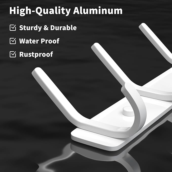 GWAAZXGZ Coat Rack Wall Mount Hooks - 15 Inch Matte White Metal 6-Hook Organizer Wall Mounted, Modern Kids Room, Entryway & Bathroom Hanger for Beach Towels, Coats, Purses, Bags (1 Pack)
