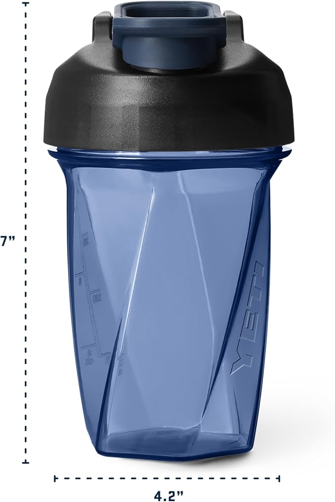 YETI Yonder Helimix Vortex Blender Shaker Bottle Holds up to 20oz | No Blending Ball or Whisk | USA Made | Portable Pre Workout Whey Protein Drink Shaker Cup | Dishwasher Safe, Tropical Pink