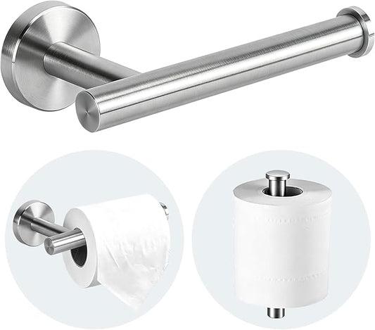 Toilet Paper Holder - SUS 304 Stainless Steel Toilet Paper Holder Wall Mount, Toilet Paper Roll Holder for Bathroom, Kitchen, Washroom - Brushed Nickel