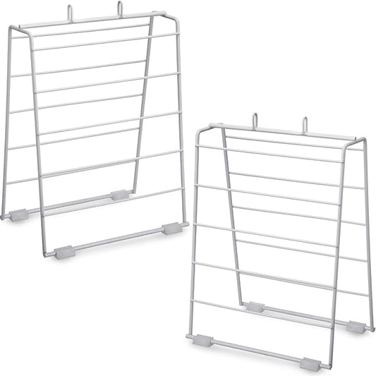 Yaomiao 2 Packs Deli Bag Dispenser Metal Grocery Bag Stand Plastic Grocery Bag Holder Portion Bag Dispenser White Coated Wire Bag Holder for Retail Store Home Restaurant, 9 x 6 x 12 Inch