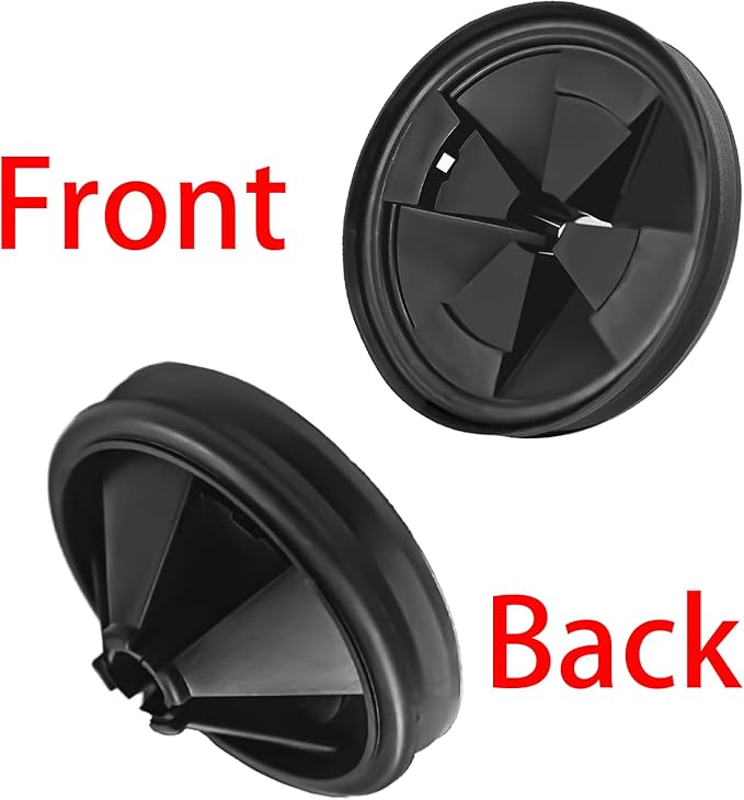 2pcs 3 3/8" Garbage Disposal Sink Baffle QCB-AM Splash Guards for Insinkerator, Garbage Disposal Quiet Cover Splash Guard Replacement for InSinkErator Evolution Series (Black)