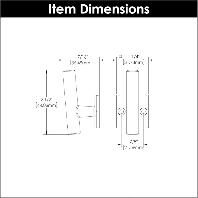 Hickory Hardware Hooks Collection Coat Hook Single 7/8 Inch Center to Center Brushed Golden Brass Finish