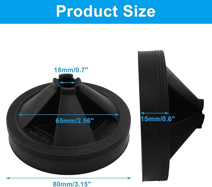 3 1/8" Garbage Disposal Splash Guard, Quiet Garbage Disposal Rubber Drain Insert, Garbage Disposal Parts, Removable Sink Baffles QCB-AM Compatible with Insinkerator Garbage Disposal Parts