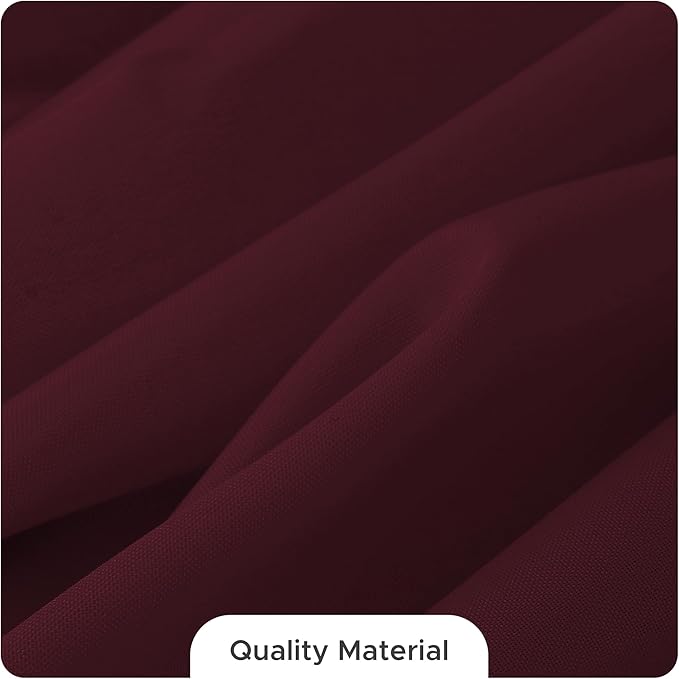 Fitable 8 Pack Rectangle Tablecloths: Stain Resistant Wrinkle Free Circle Table Clothes, Washable Reusable Polyester Table Covers for Wedding Party Birthday Banquet Reception(Burgundy, 60x102 Inch)