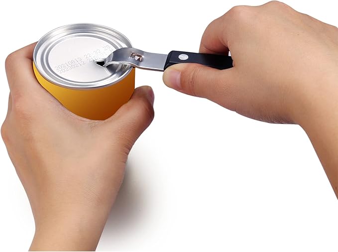 HANCELANT Can Punch Bottle Opener, Manual Stainless Steel Can Opener 2 Pack