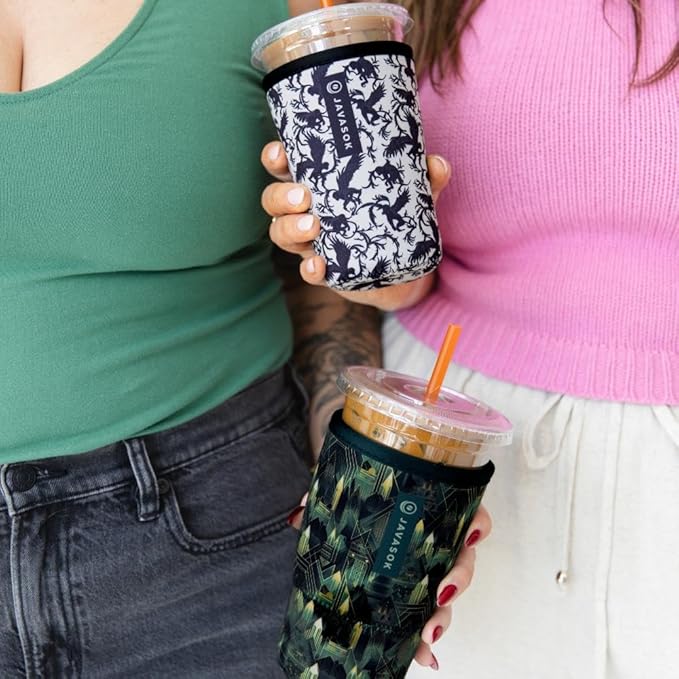 Sok It JavaSok Iced Coffee & Cold Soda Insulated Neoprene Cup Sleeve (City Limits, Large: 30-32oz)