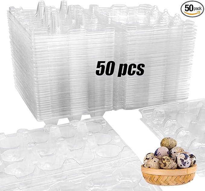 50 Pcs Quail Egg Cartons,12 Grids Small Egg Storage Holders,Quail Eggs Bulk Carton Trays for Small Eggs,Quail,Pheasant,Pigeon Eggs