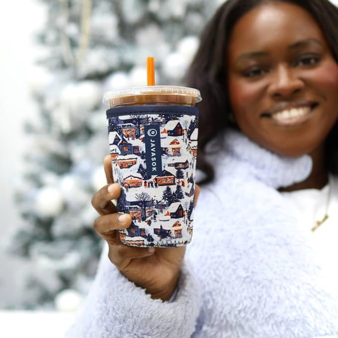 Sok It JavaSok Iced Coffee & Cold Soda Insulated Neoprene Cup Sleeve (Peak Season, Medium: 22-28oz)