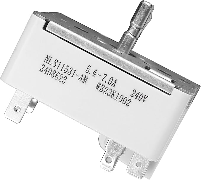 WB23K10002 Range Surface Element Switch/Burner Control Switch 8 Inch Replaces Parts: 1085974, AP3792881, PS953499, EAP953499 Compatible with GE