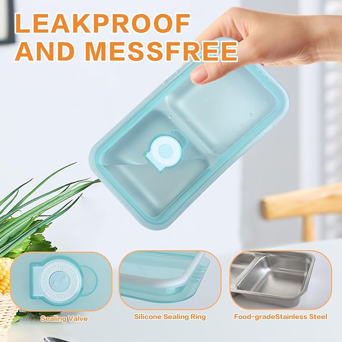 Obfuscate Stainless Steel Snack Containers,Reusable Snack Containers with Lids,Snack Box and Lunch Container for Office and Travel 2Pcs