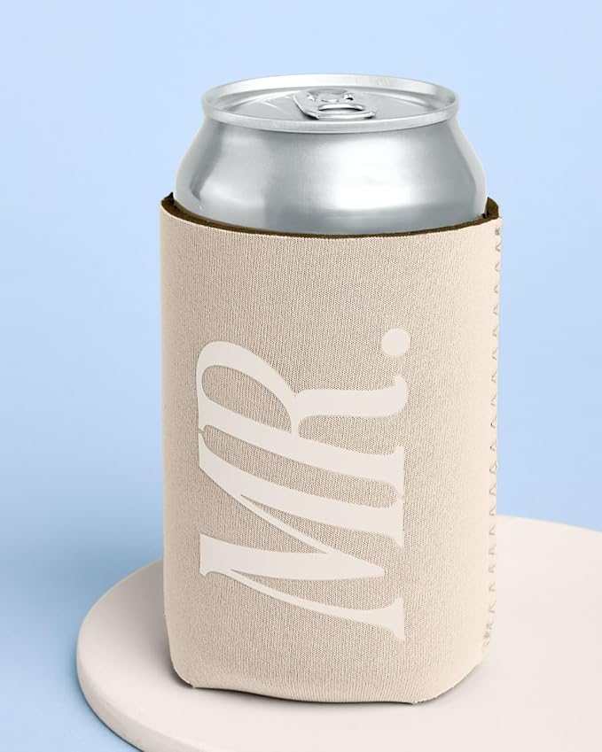 xo, Fetti Mr And Mrs Drink Sleeve Set – 2 pack | Bride Drinkware, Bridal Shower, Bachelorette Gift, Engagement Party, Couple Travel, Husband and Wife