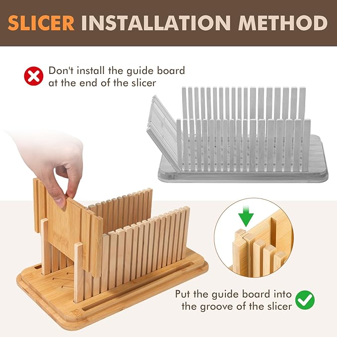 RYTOXILO Bread Slicer with Bread Box, Green Bread Storage Container for Kitchen Countertop with Multifunction Bamboo Lid, 3 in 1 Breadbox for Loaf Slicing & Tray, Bread Holder for Kitchen Counter