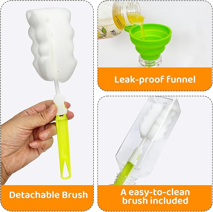 36pcs 12 oz Plastic bottles with lids,Juice bottles with caps, Reusable Clear Bulk Beverage Containers for Juice, Milk and Other Beverages