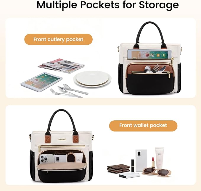 LOVEVOOK Insulated Lunch Bag Women,Wide Opening Adult Lunch Box Women with Cup Holder,Large Leakproof Cooler Bag for Work Picnic Beach Family College Mom Teacher,Lunch Box/Bag for Kids Girl Boy School