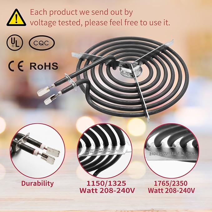 GE Drip Pans and Stove Burner Element Unit Set, Perfectly Fit WB30M1 & WB30M2 -Replacement for GE Hotpoint Stove Top