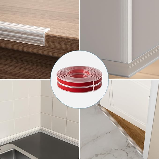 10FT Flexible Wall Corner Protector Moulding Trim, Peel and Stick Inside & Outside Wall Corner Guards Edge Protector,Self Adhesive Molding Trim Strip for Edge Ceiling