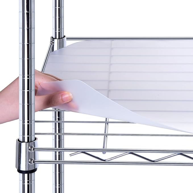 BRIAN & DANY Wire Shelf Liner 14" X 30", Heavy Duty Shelf Liners for Wire Shelving, Waterproof Protector Mats, Set of 4, Transparent