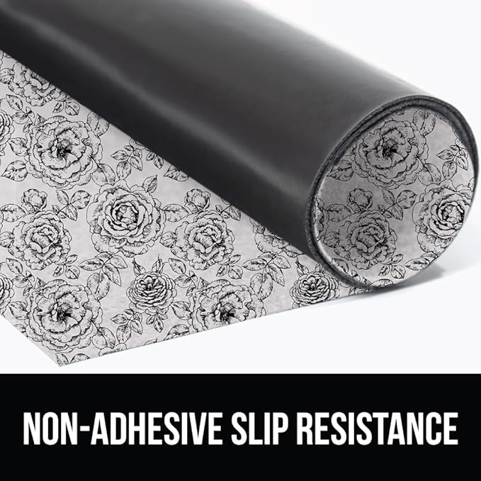 GORILLA GRIP LeakGuard Non-Adhesive Under Sink Mat for Kitchen Cabinet, 24x60, Waterproof Quick Dry Shelf Liner, Durable Absorbent Felt Mats for Bathroom Sinks, Cabinets, Dresser, Easy Trim, Gray