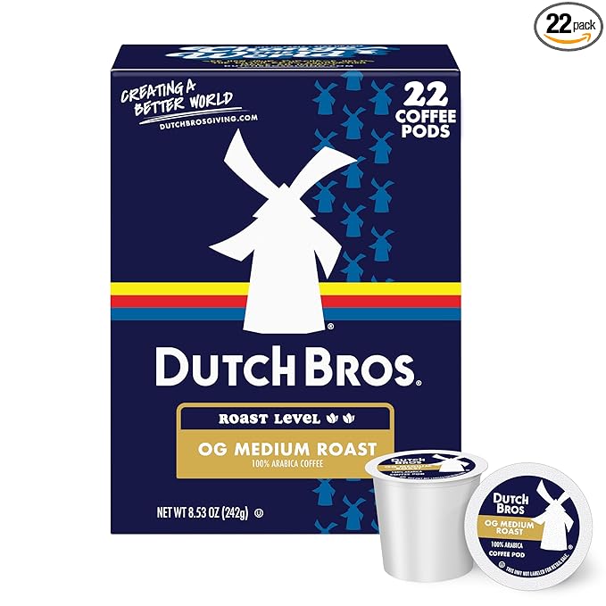 Dutch Bros® OG Medium Roast, 22 Count, Medium Roast, Single Serve Coffee Pods for Keurig K-Cup Brewers