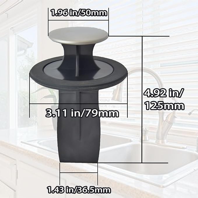 3.07-3.15 Inch Garbage Disposal Scraper, Disposer Tool Strainer Garbage Disposal Plunger,Garbage Disposal Food Scraper/Stopper/Strainer with Kitchen Sink Drain Splash Guard