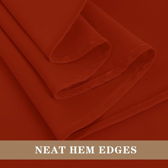Fitable 6 Pack Rust 70?20 Inch Rectangle Tablecloth - Stain Resistant and Washable Table Cover, Polyester Fabric Table Cloth for Wedding, Party, Banquet, Formal Events