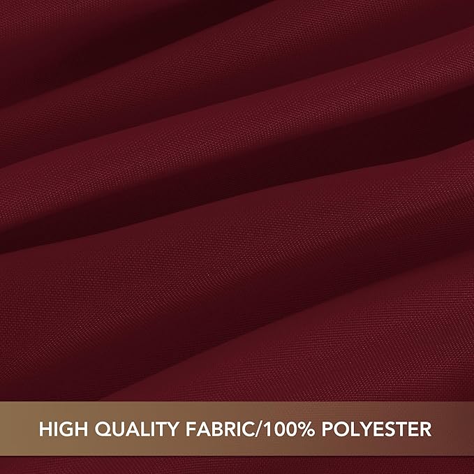 sancua Round Tablecloth 108 Inch Diameter, 8 Pack Burgundy - Circle Polyester Fabric Table Cloth for Chiristmas Party Reception Banquet Birthday, Washable Formal Table Cover (Fit 42-96 Inch Tables)