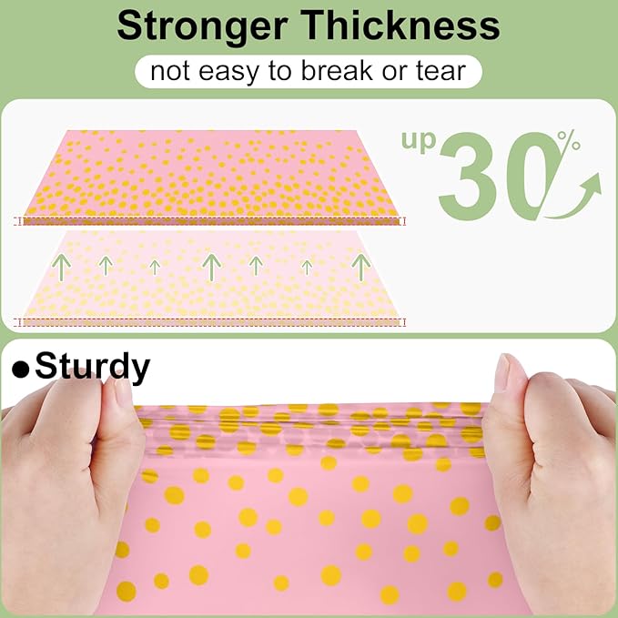 misaya 3 Packs Dot Disposable Table Cloth, 54 x 108 Inch Waterproof Plastic Tablecloth, Rectangle Gold Dots in Pink Table Covers for Mother's Day, Picnic, Birthday, Party