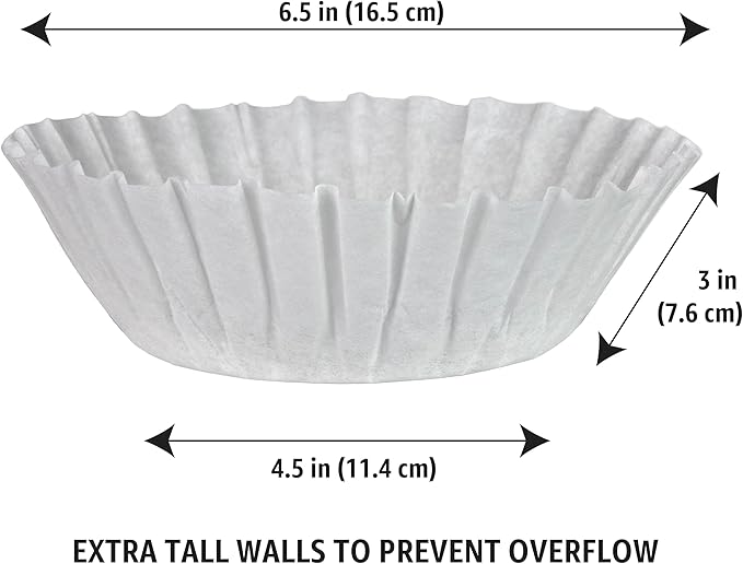 Amazon Basics Commercial 12-Cup Basket Coffee Filters, 1000 Count, Fits Bunn and Most Basket-Style Coffeemakers, White