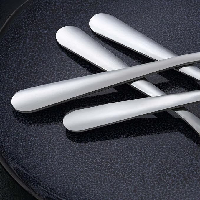Unokit 24-Piece Tea Spoons Set Silverware - 6.7 inch Stainless Steel Spoon, Dessert, Table, Silverware Spoons Only for Home, Kitchen or Restaurant - Mirror Polished, Dishwasher Safe