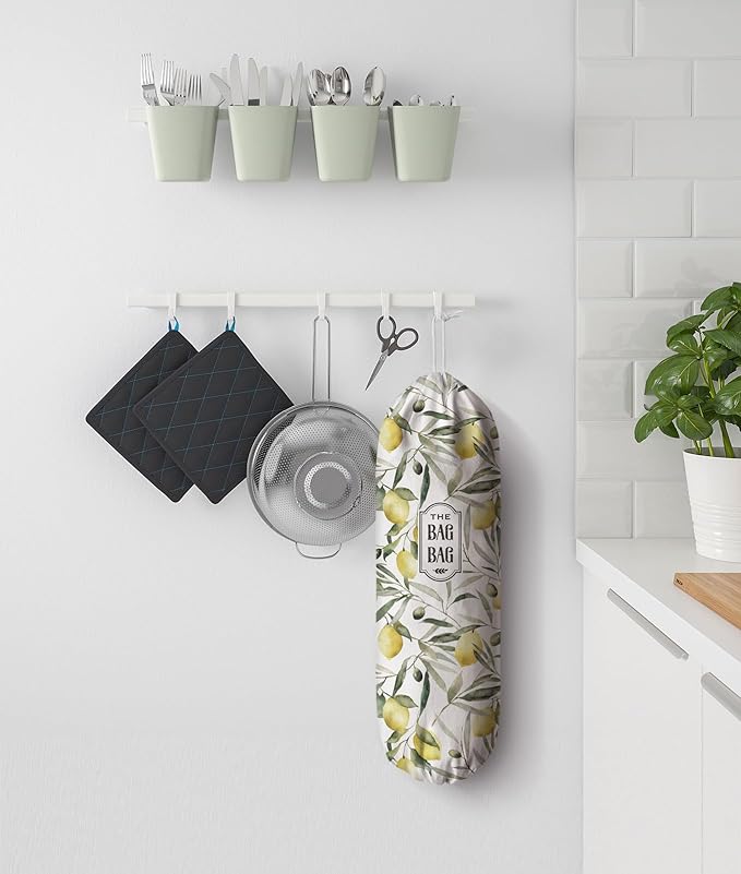 Lemon Plastic Bag Holder,Grocery Bag Holder Organizer Storage for Plastic Bags Groceries Store 23" x 9"