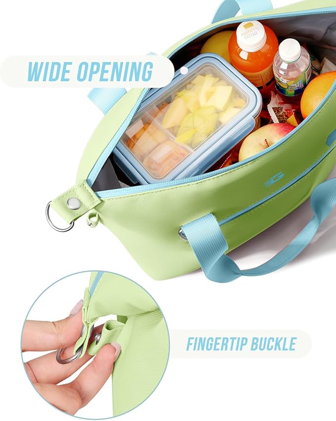 GLORIEROO Pastel Lunch Box Women | Insulated Soft Waterproof Leakproof Lunch Bag Cooler | Adjustable Strap | BPA-Free