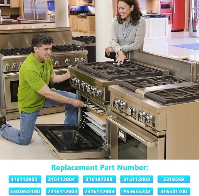 Earthtec 316112005 Anti Tip Bracket Kit Compatible with Frigidaire Stove Range Oven Floor or Wall Mount Anti Tip Bracket Universal 316112004 ,316112003 ,316107200, 316541700, PS3655242,5303935180