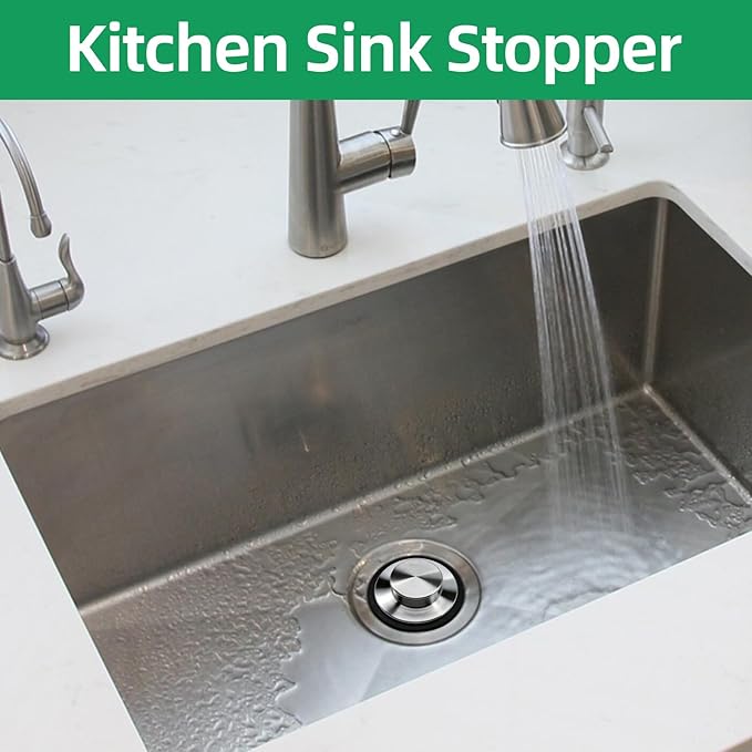 Kitchen Sink Stopper，Stainless Steel Garbage Disposal Stopper Fits Standard Kitchen Drain Size of 3.5" Diameter,Sink Cover for Drain Stopper