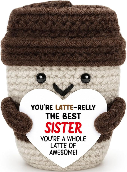 Agantree art Sisters Gifts from Big Little Sister Birthday Basket Handmade Coffee Mug Accessories Desk Home Decoration College Graduation Gifts Positive Ideas Cute Stuff Small Desk Home Decoration